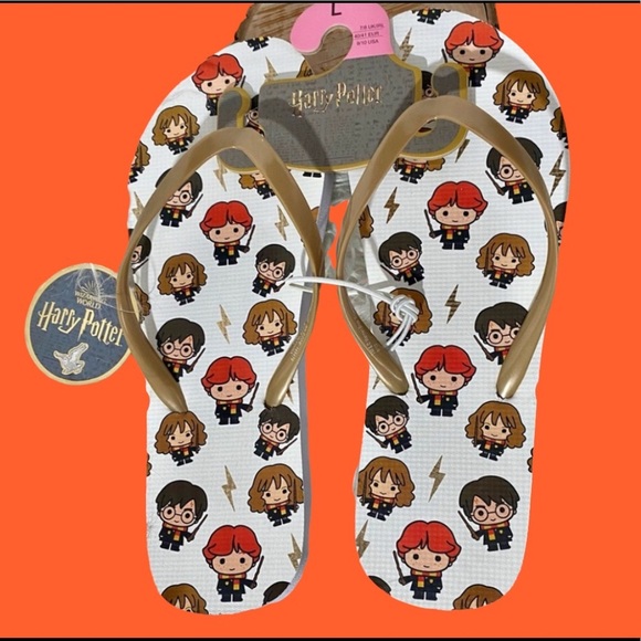 NWT Harry Potter Flip Flops, Size Large - Picture 3 of 6
